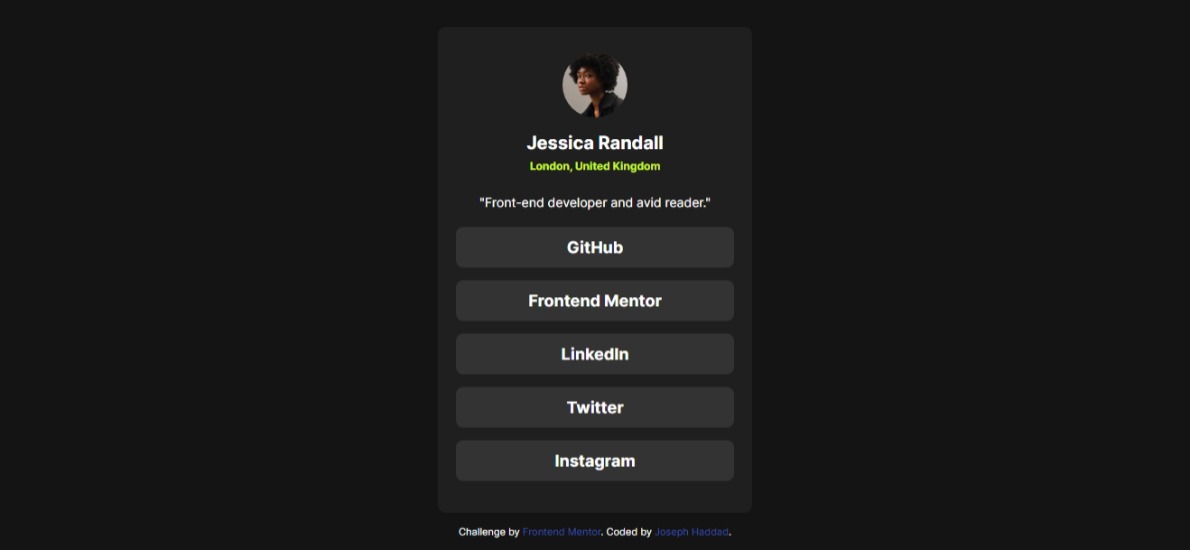 Social-links-profile-FrontendMentor